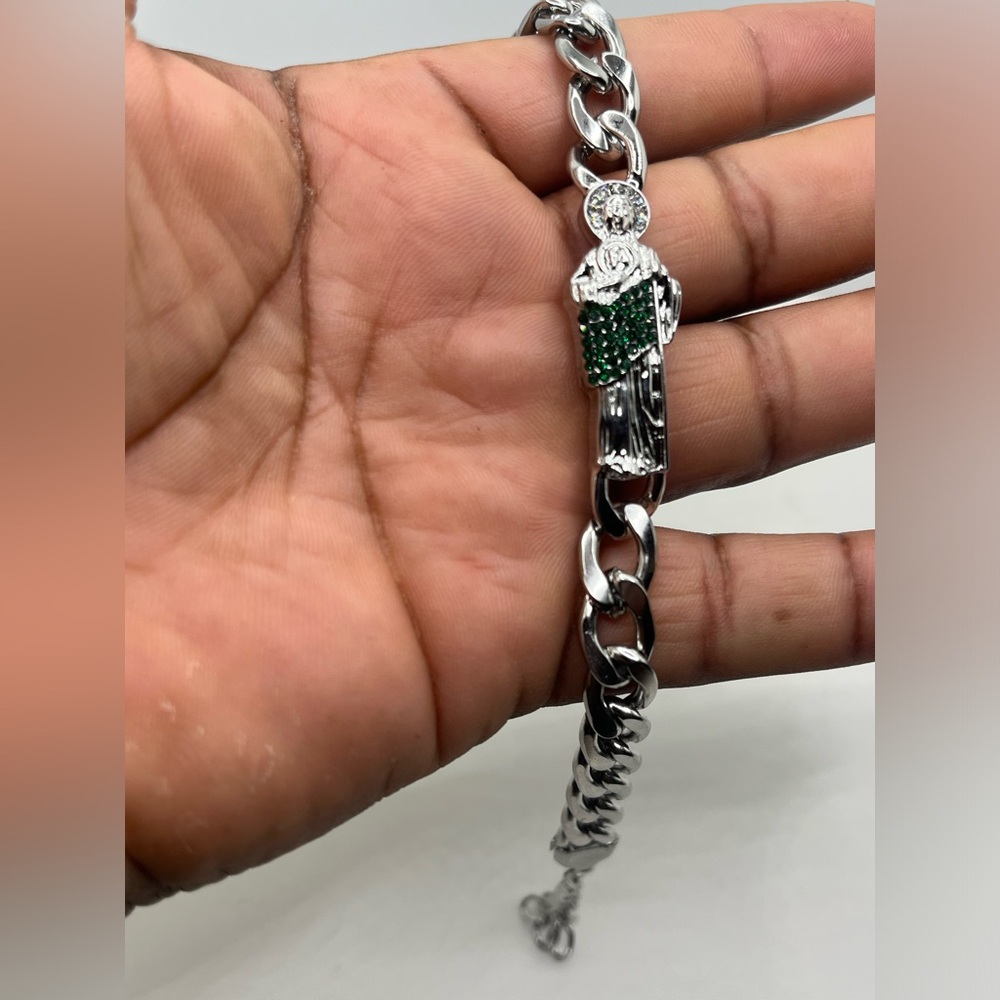 Silver plated Bracelet unisex San Jude Tadeo design